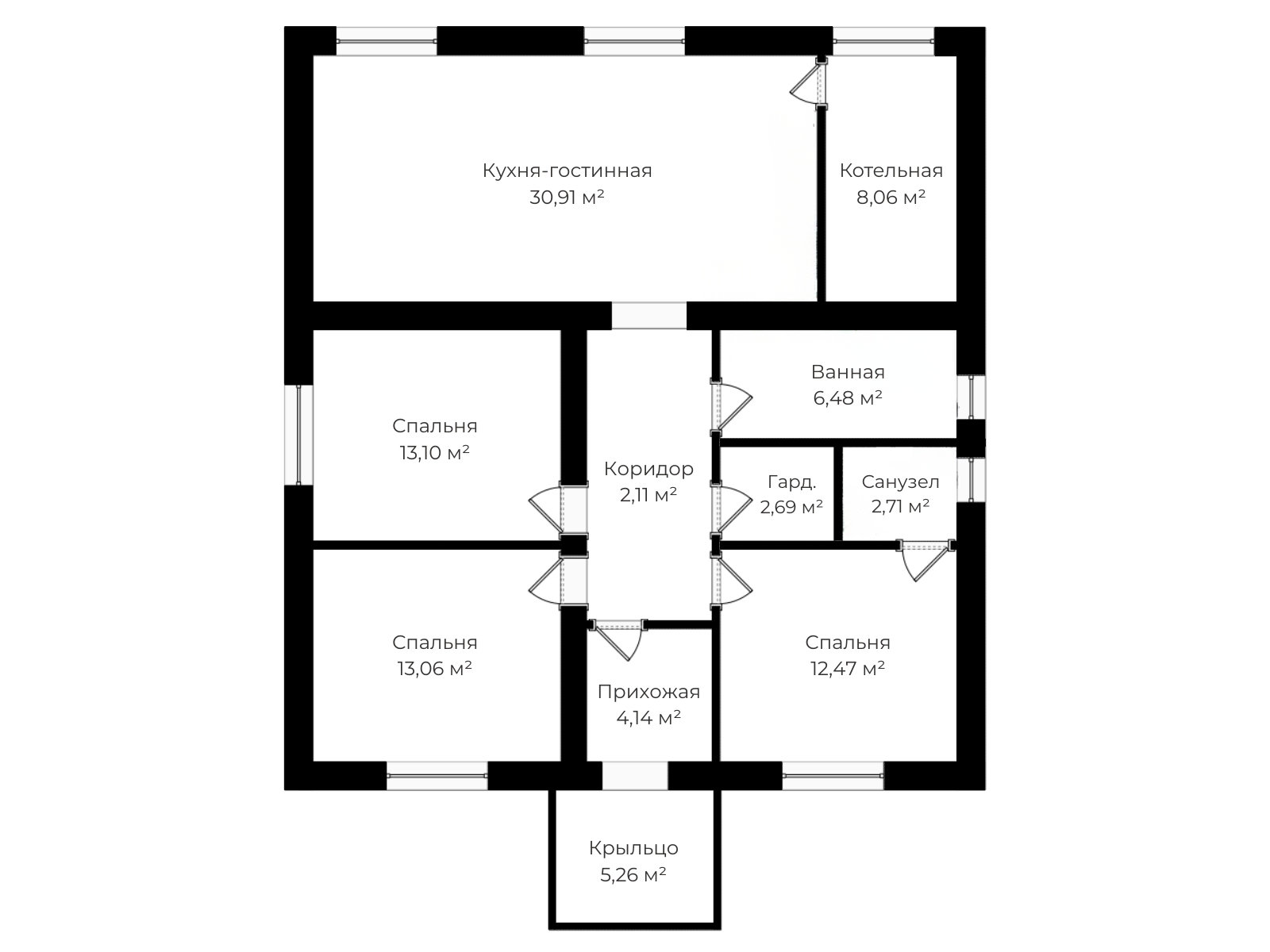 Планировка дома Дом 103 м²
