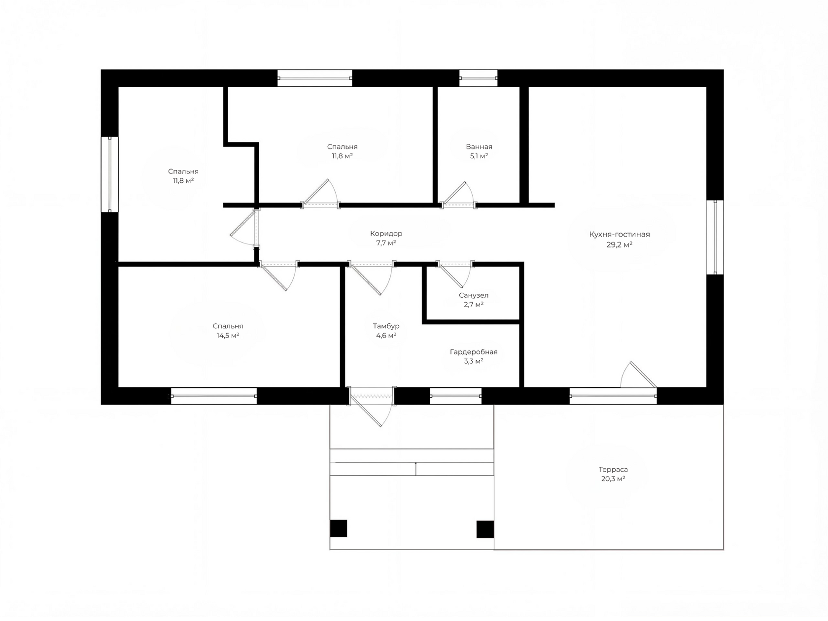 Планировка дома Дом 108,8 м²